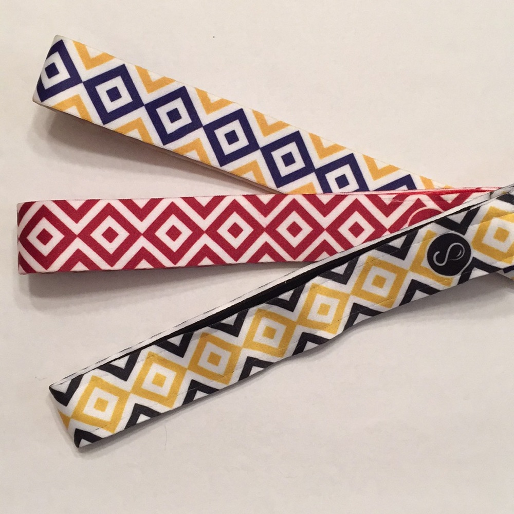 Three Pack of Patterned Thin Sweaty Bands
